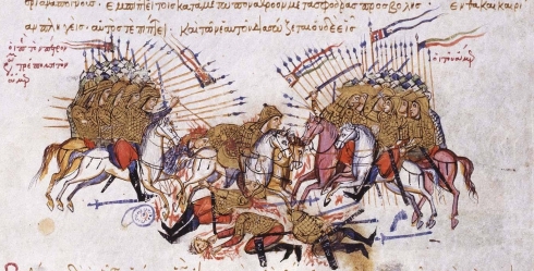 Fighting_between_Byzantines_and_Arabs_Chronikon_of_Ioannis_Skylitzes,_end_of_13th_century.